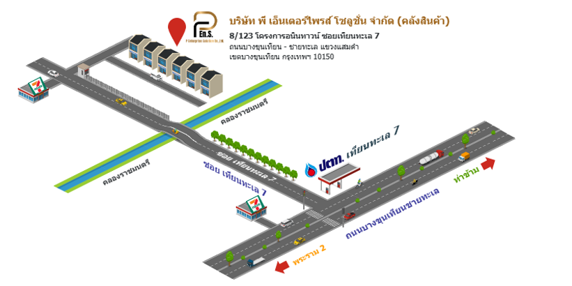 Sketch map showing how to reach the PEnSo head office